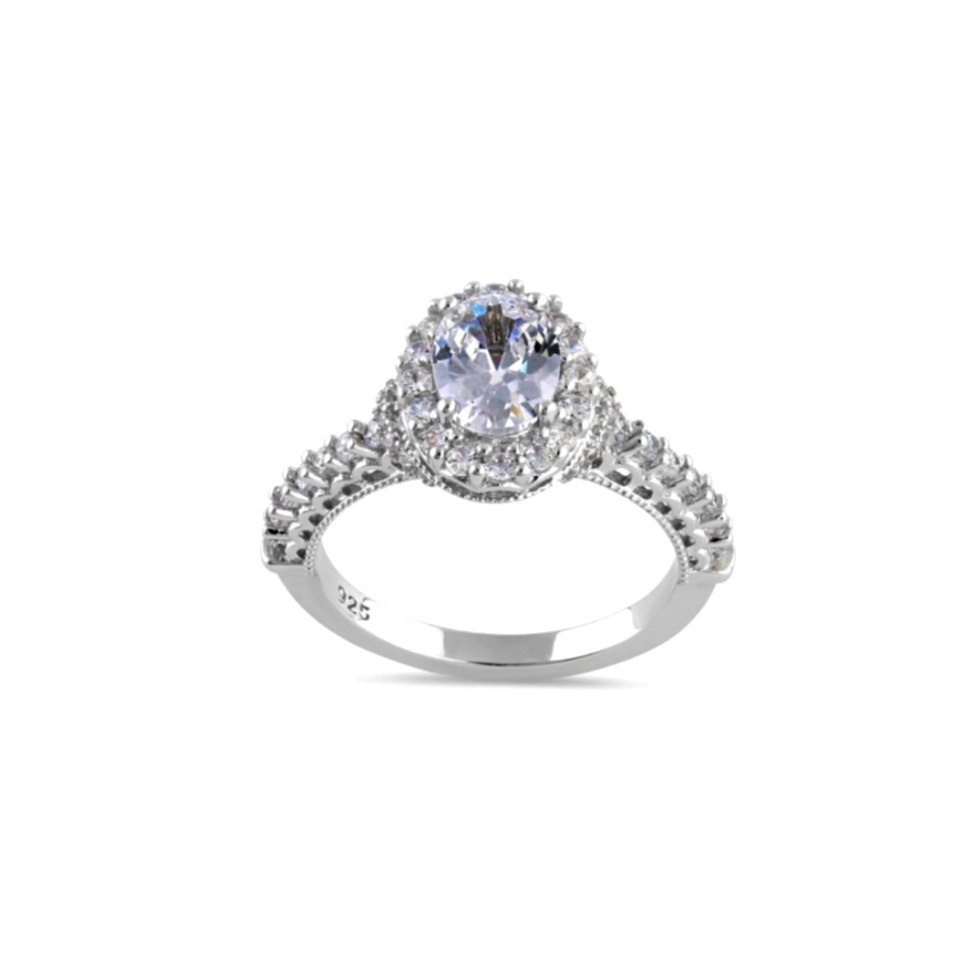 Vintage Halo Eng Ring 75$